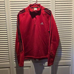 Adidas Half-Zip Red Track Jacket